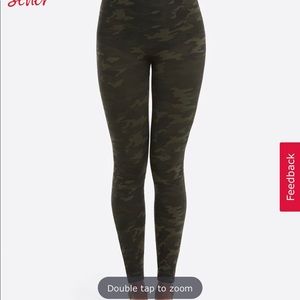 Spanx Green Camo Leggings-Small
